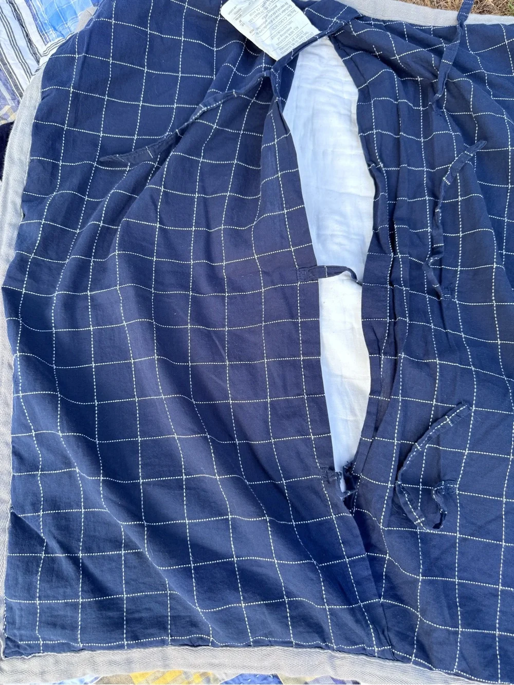 Pottery Barn Kids Twin Blue Patchwork Quilt with Euro Sham